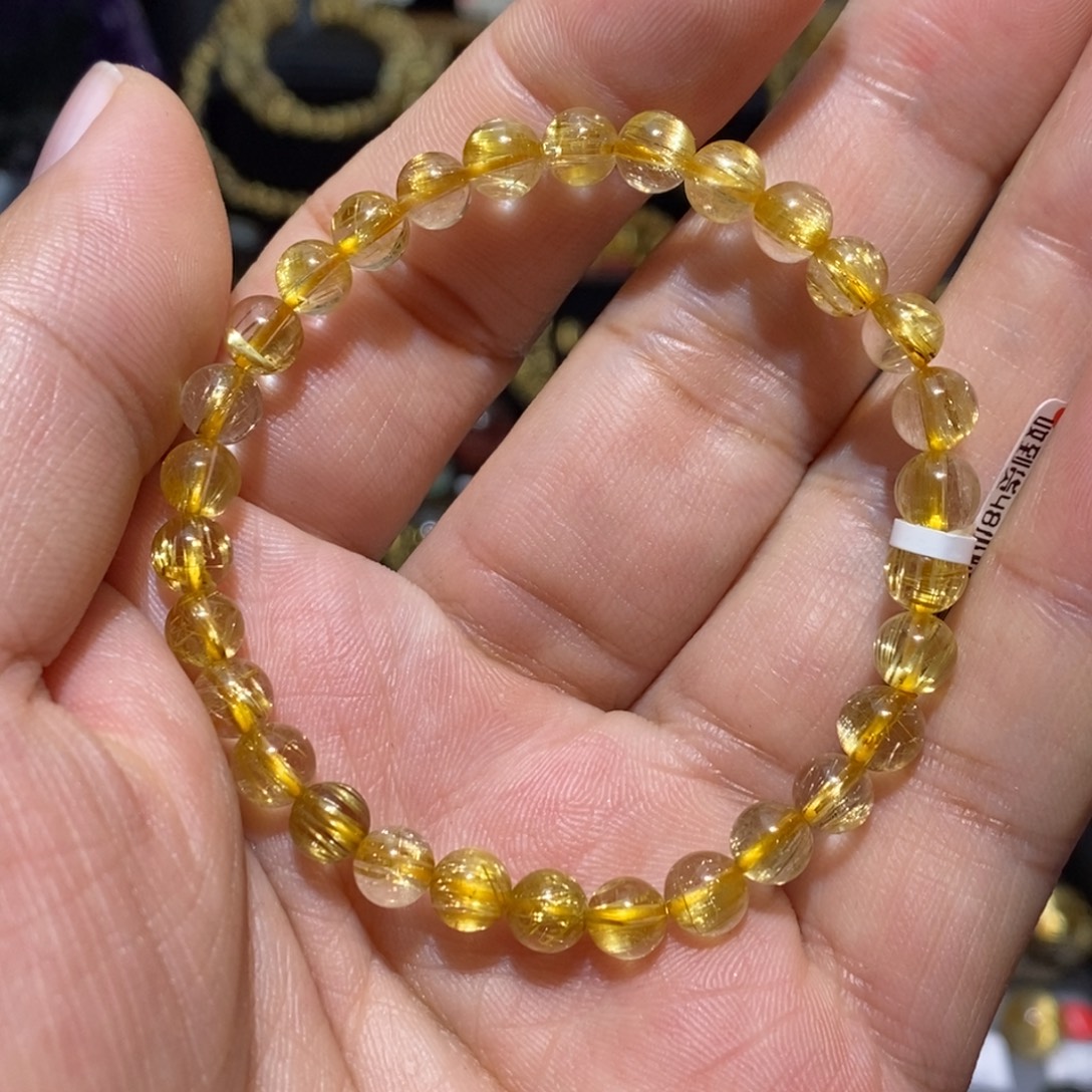 未镶嵌手链水晶钛晶顺发单圈6➕