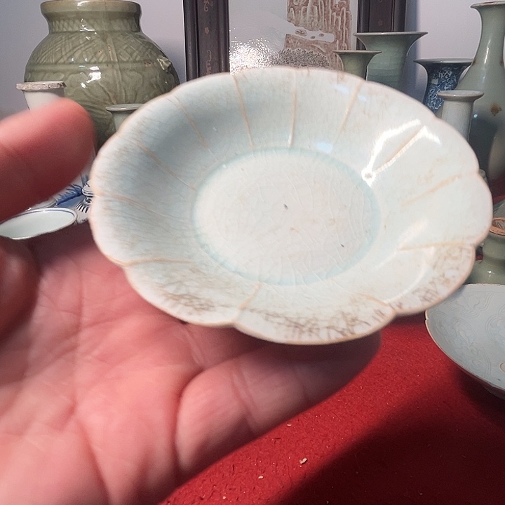 碗湖田窑花口洗一个包邮