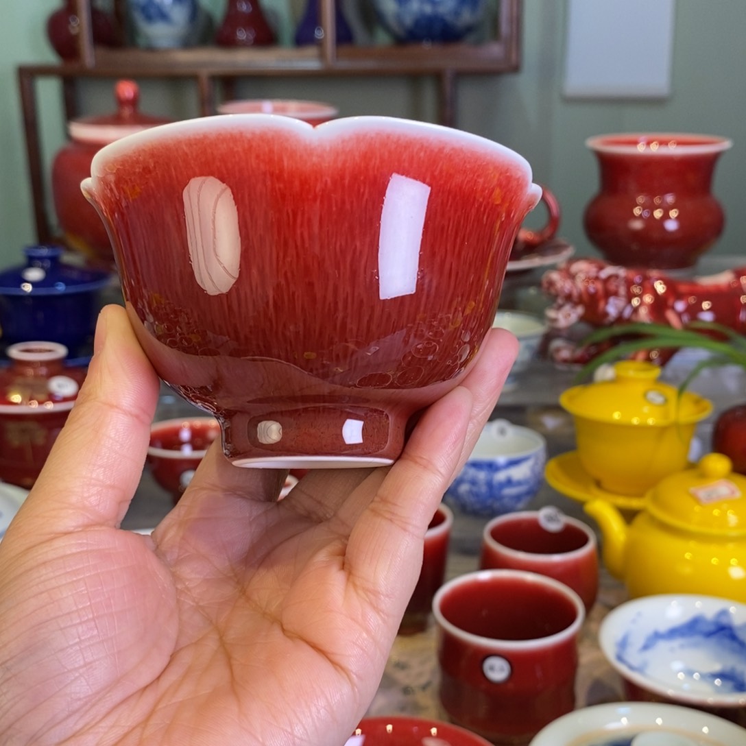清欢玩原矿郎红福利茶碗杯