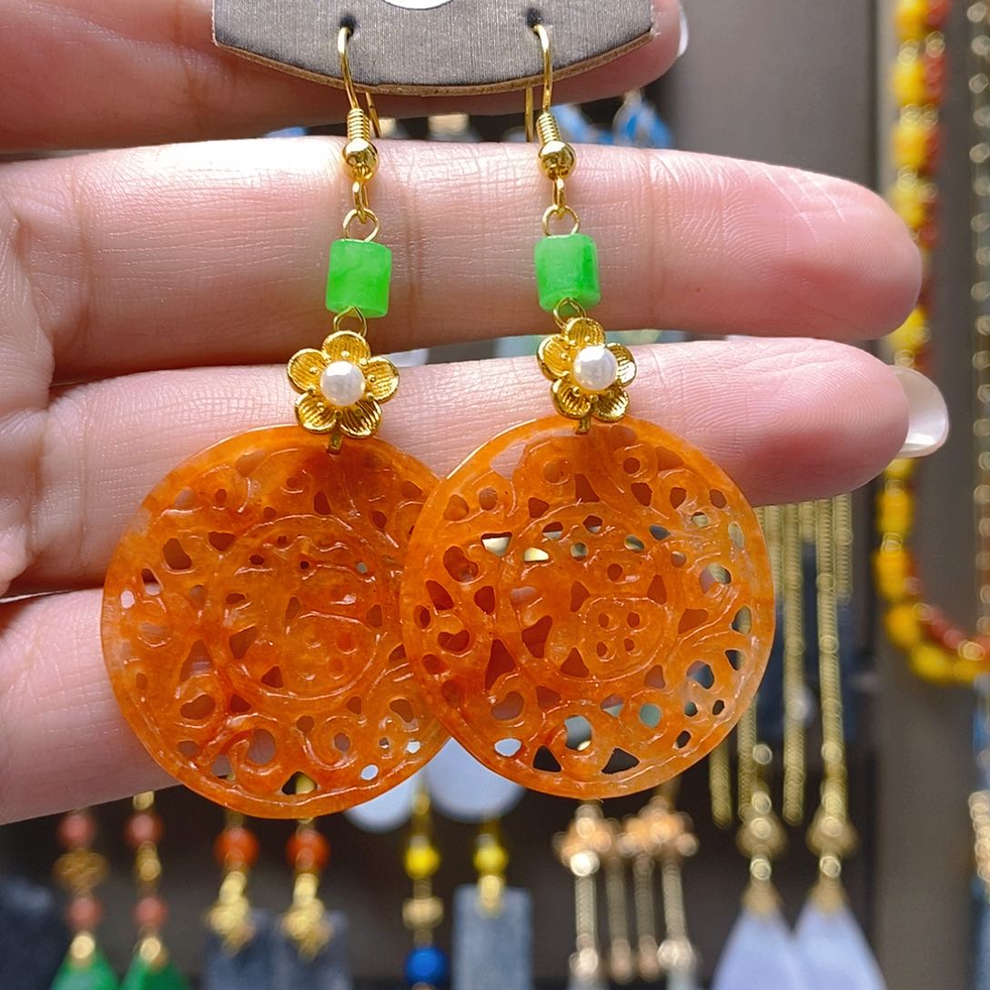 未镶嵌翡翠耳饰翡翠