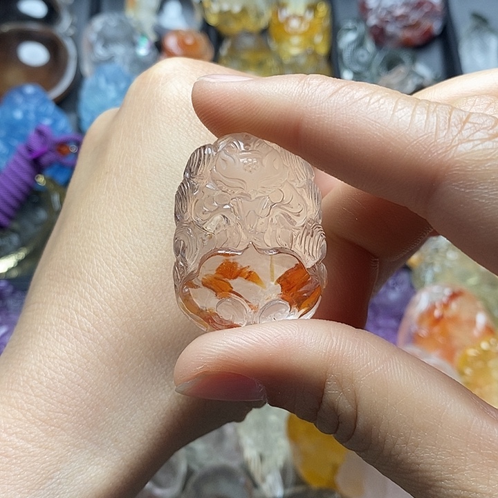 银S925镶嵌颈饰水晶喵*w