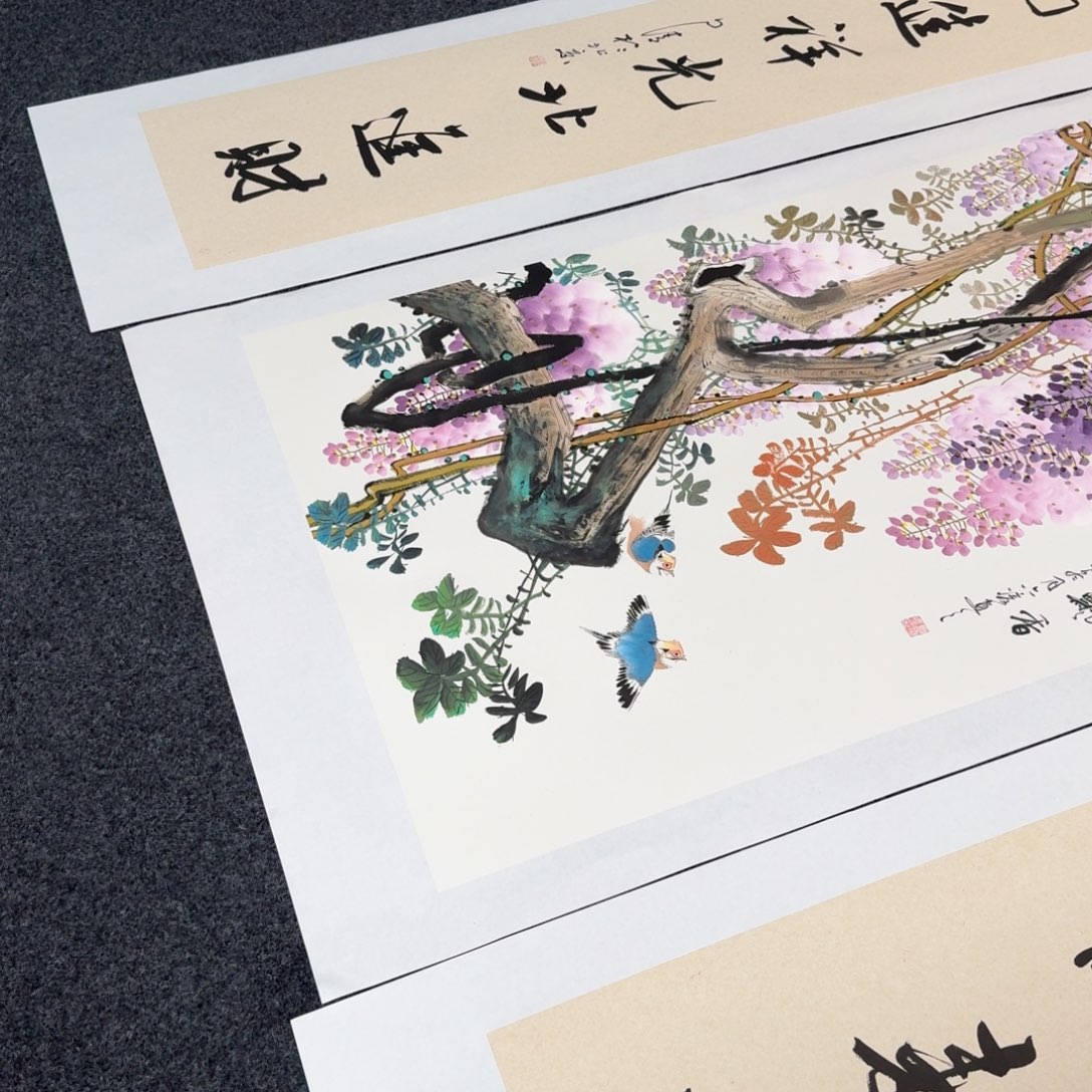 国画国画作品山水花鸟纯手绘