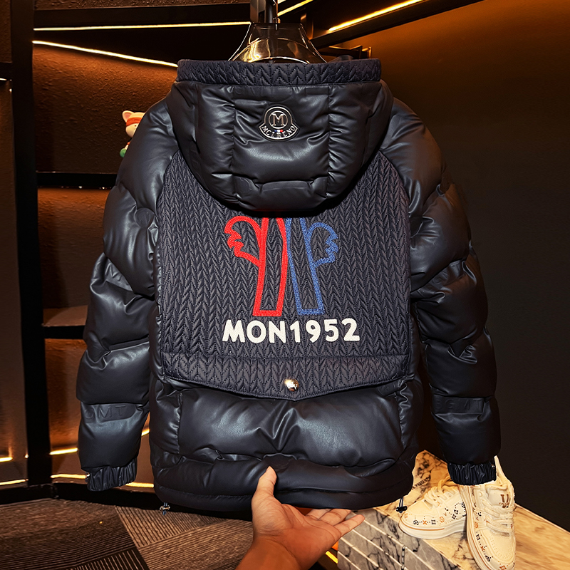 【25757】2025高端90白鸭绒羽绒服男冬季新款厚款保暖连帽外套