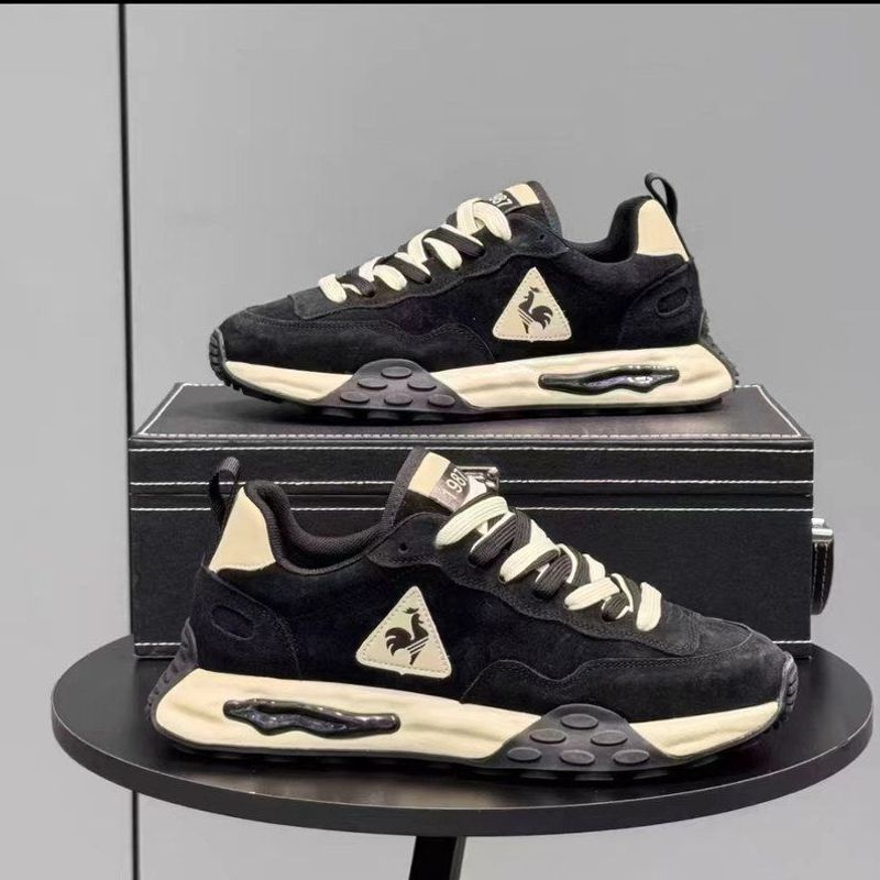 男鞋休闲公鸡春夏乐福鞋皮面轻奢高品质小白鞋男潮流2026透气板