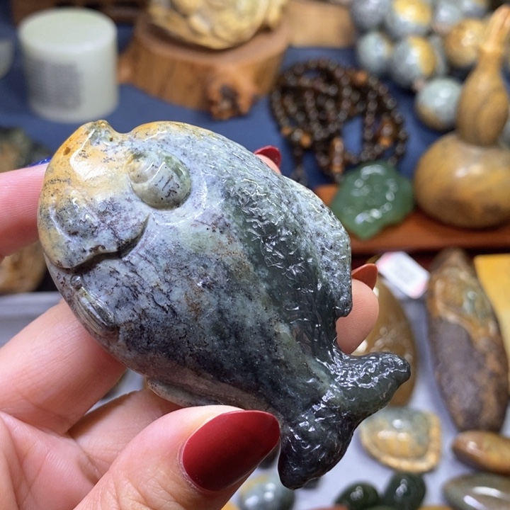 岫岩河磨玉（透闪石质玉）把件未镶嵌