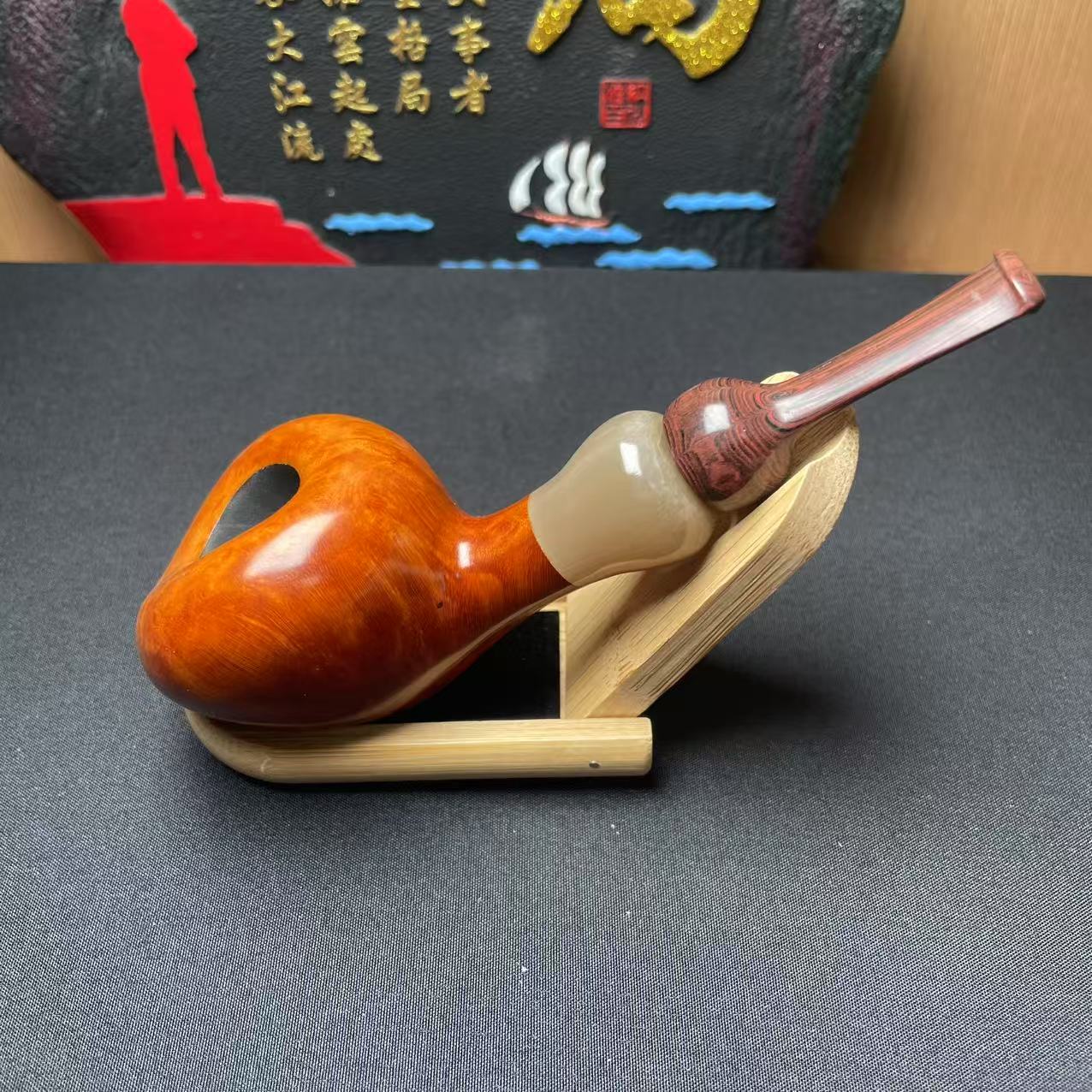 精品进口石楠木手工大飞碟烟斗