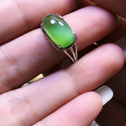 和田玉银S925镶嵌挂件