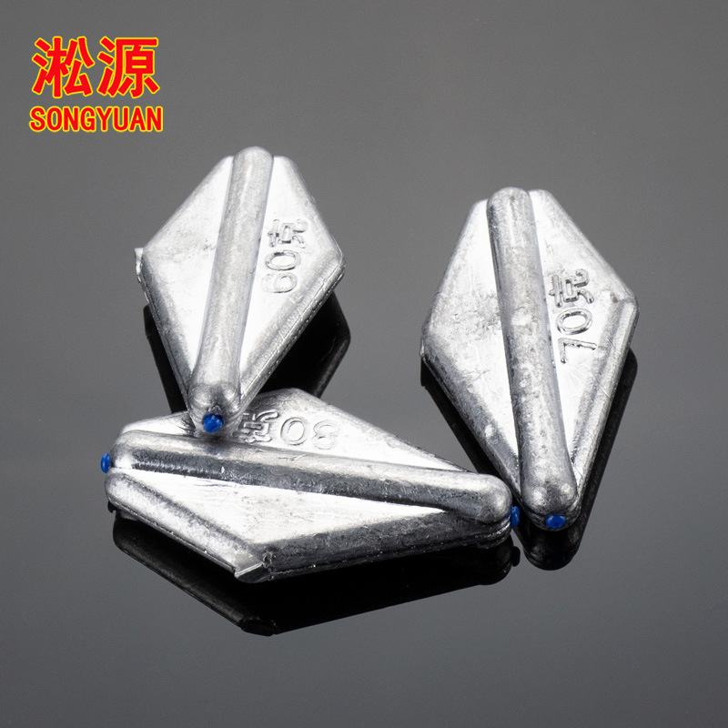 渔具 扁飞机铅坠 大克重通心塑芯渔坠 淡水海钓刻度铅 路亚铅