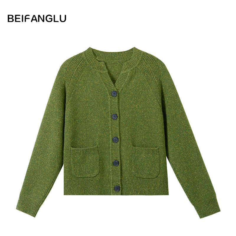 北方鹿【元旦年货节】康赛妮AURORA系列100%山羊绒羊绒开衫女251494