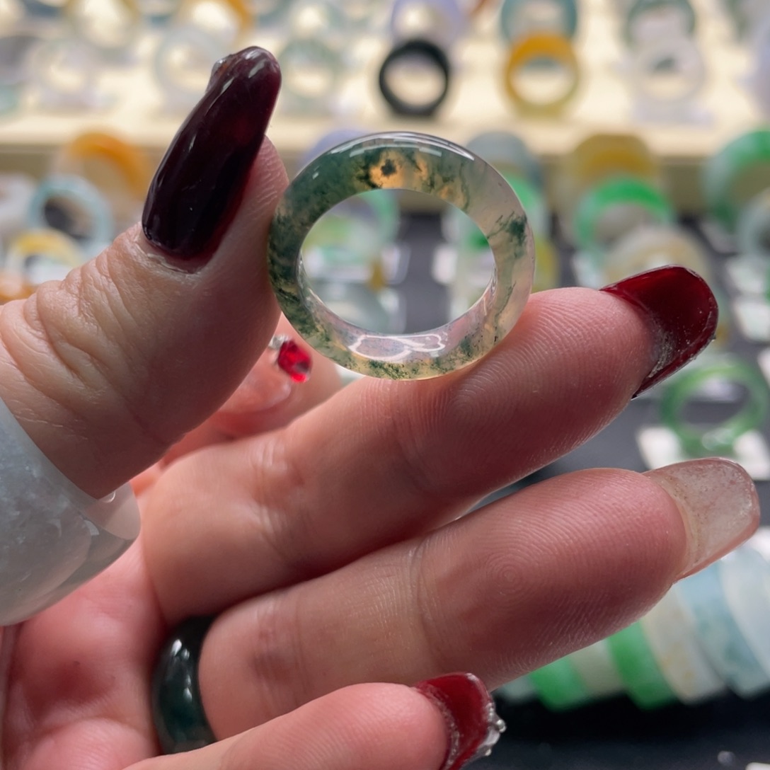 玛瑙/玉髓戒指未镶嵌戒指16