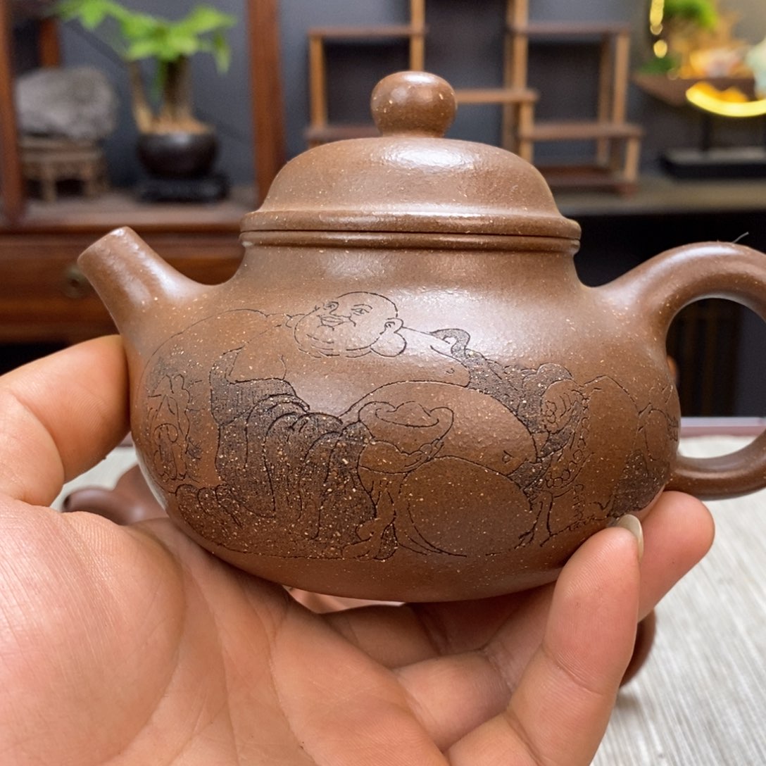 紫泥茶壶白**家容量280毫升