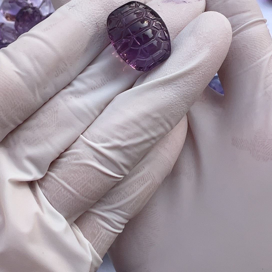 水晶紫水晶富甲单珠定制不退换未镶嵌夕*