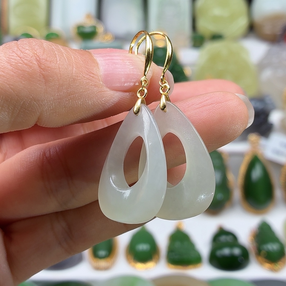 和田玉银S925镶嵌颈饰