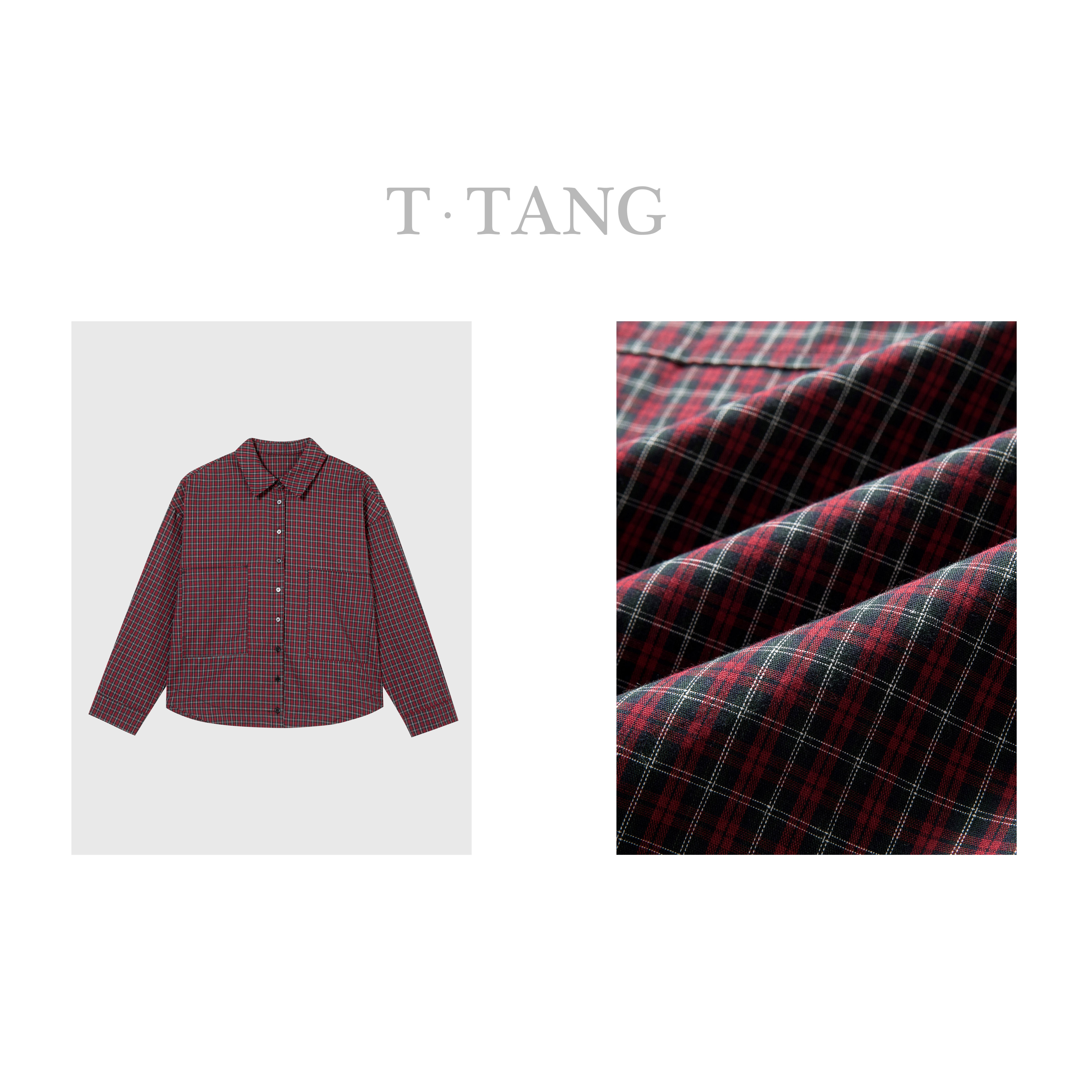 FL2025年新款50支纯棉色织面料时尚休闲洋气格纹长袖衬衫【6929】55