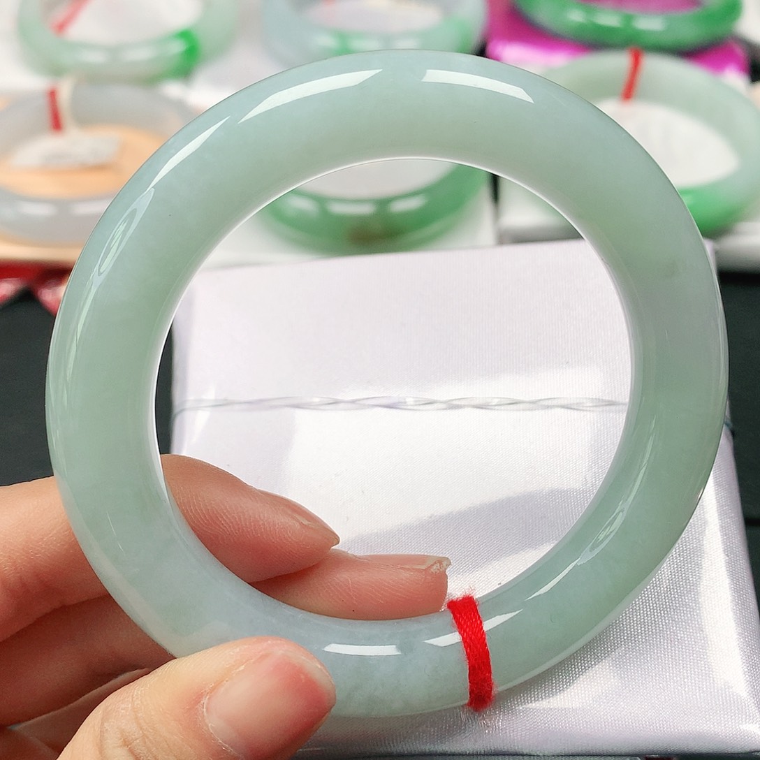 翡翠手镯（圆镯）未镶嵌天然翡翠手镯55