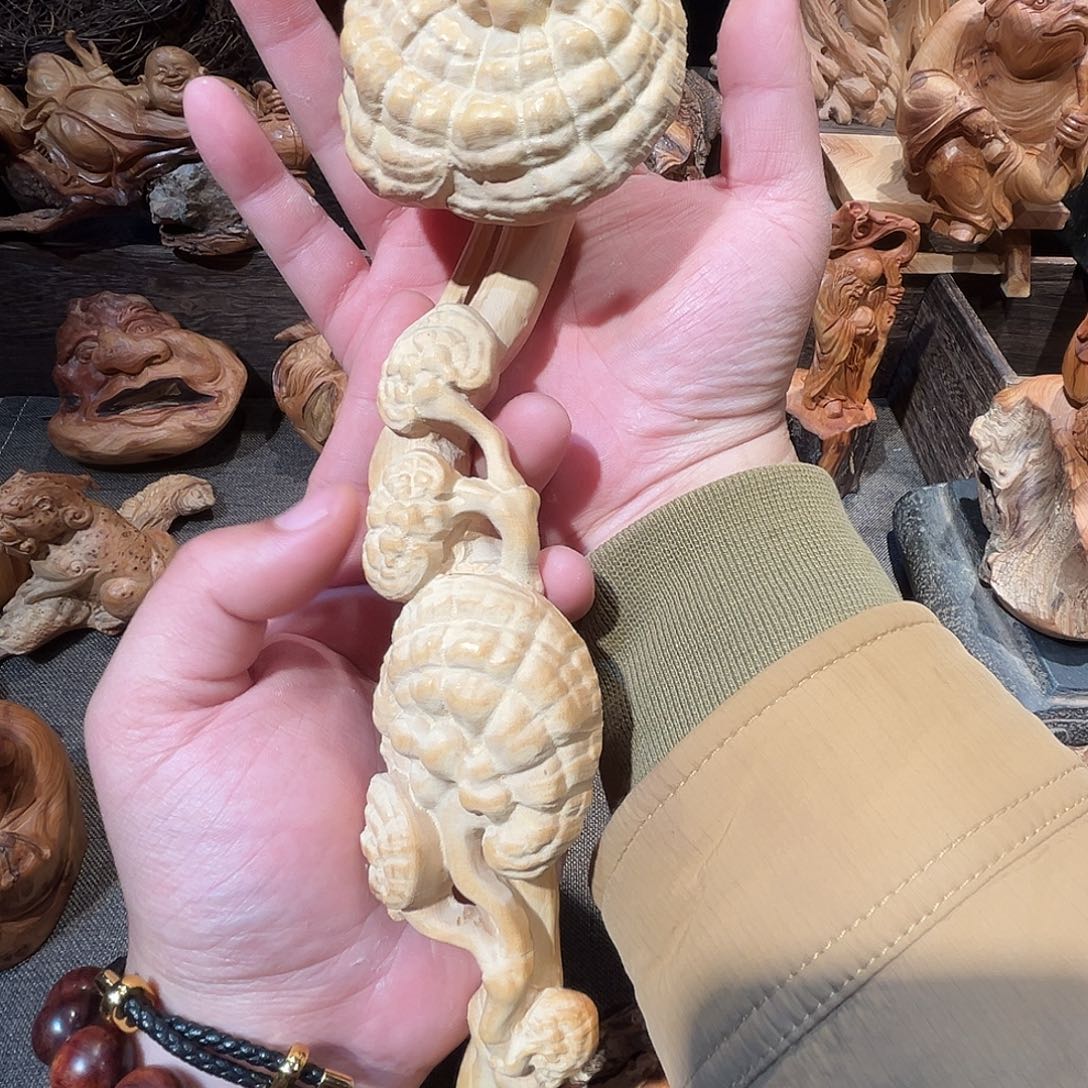 黄杨木如意纯手工制作