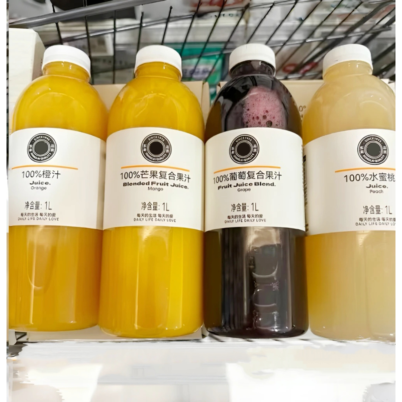 超市超火直采果汁复合果汁芒果汁，桃汁，葡萄汁，番茄汁。