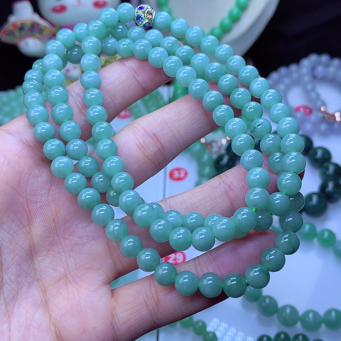 翡翠毛衣链未镶嵌