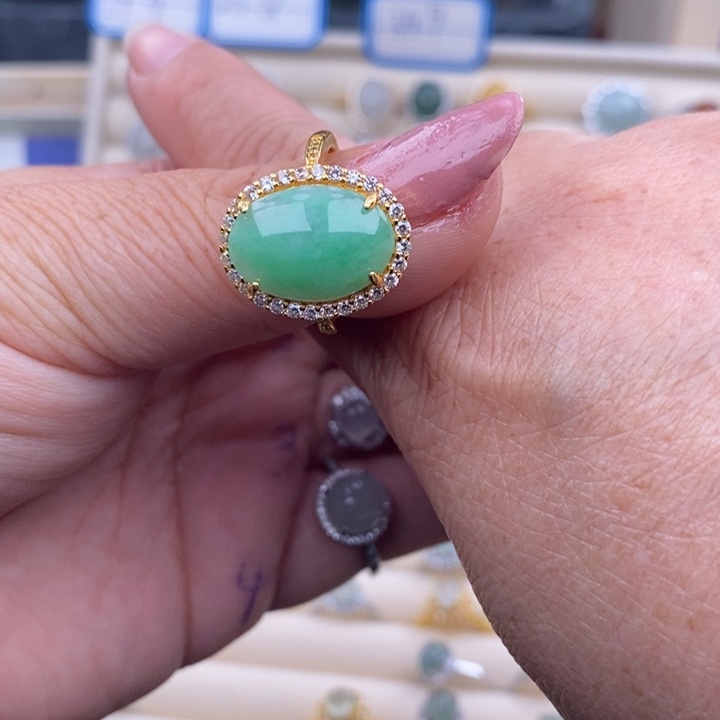 未镶嵌戒指翡翠爱*宝缅甸