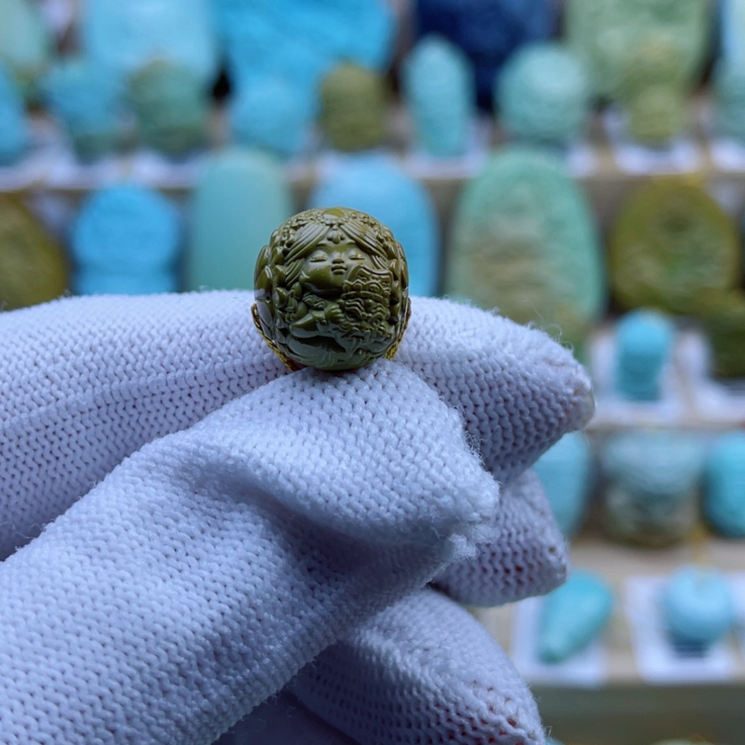 绿松石未镶嵌珠宝奇石13mm