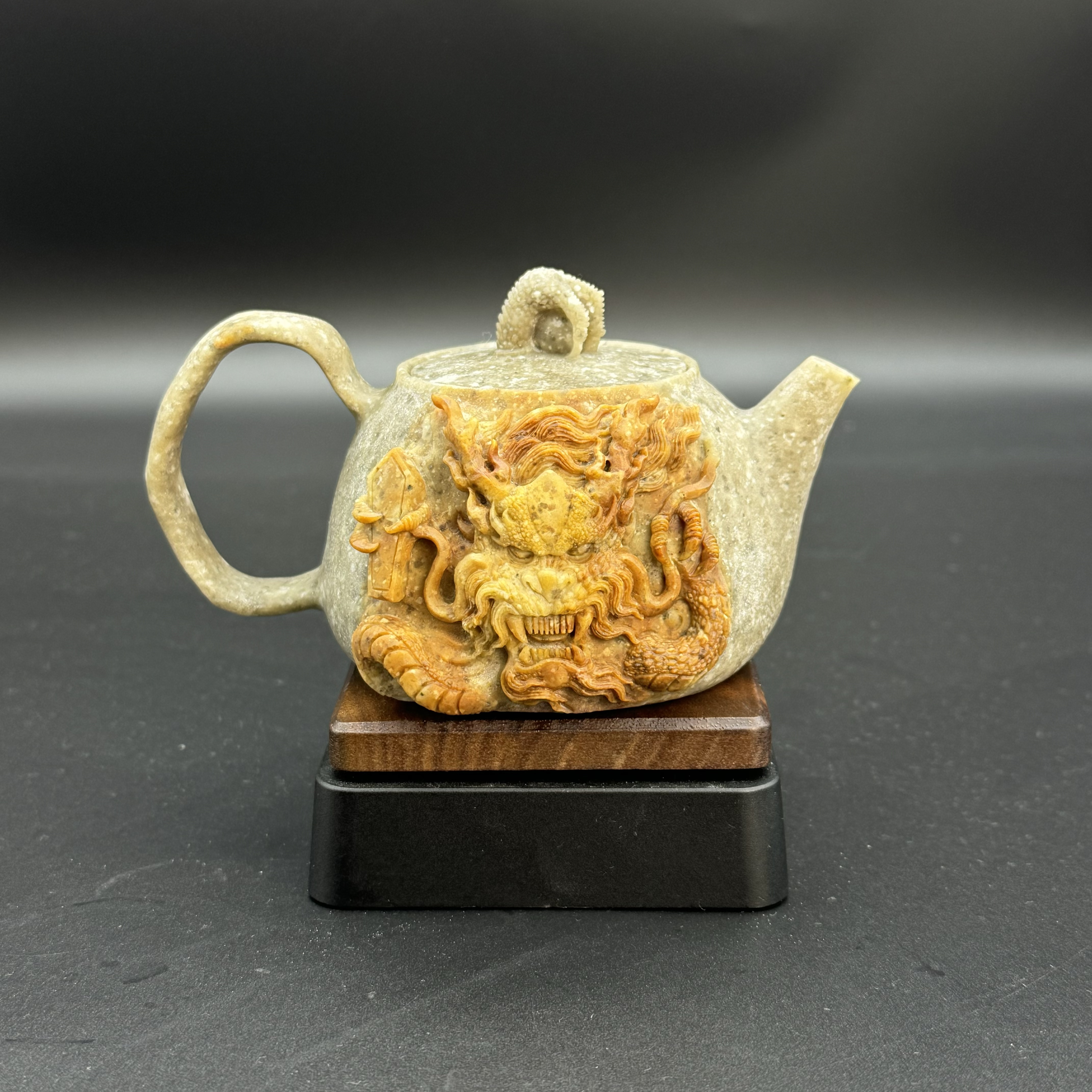 龙王现世冰碛玉随型壶纯手工