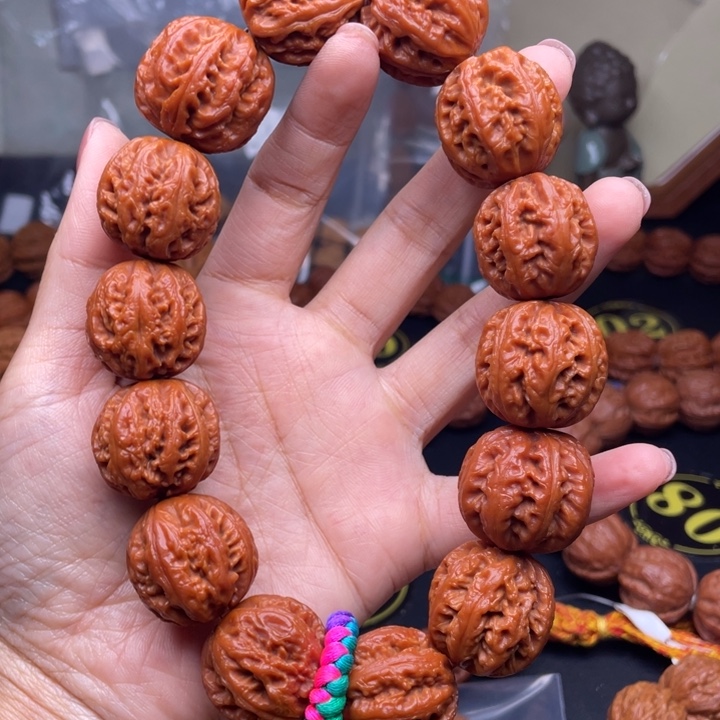 财***神手串文玩核桃粗筋八棱
