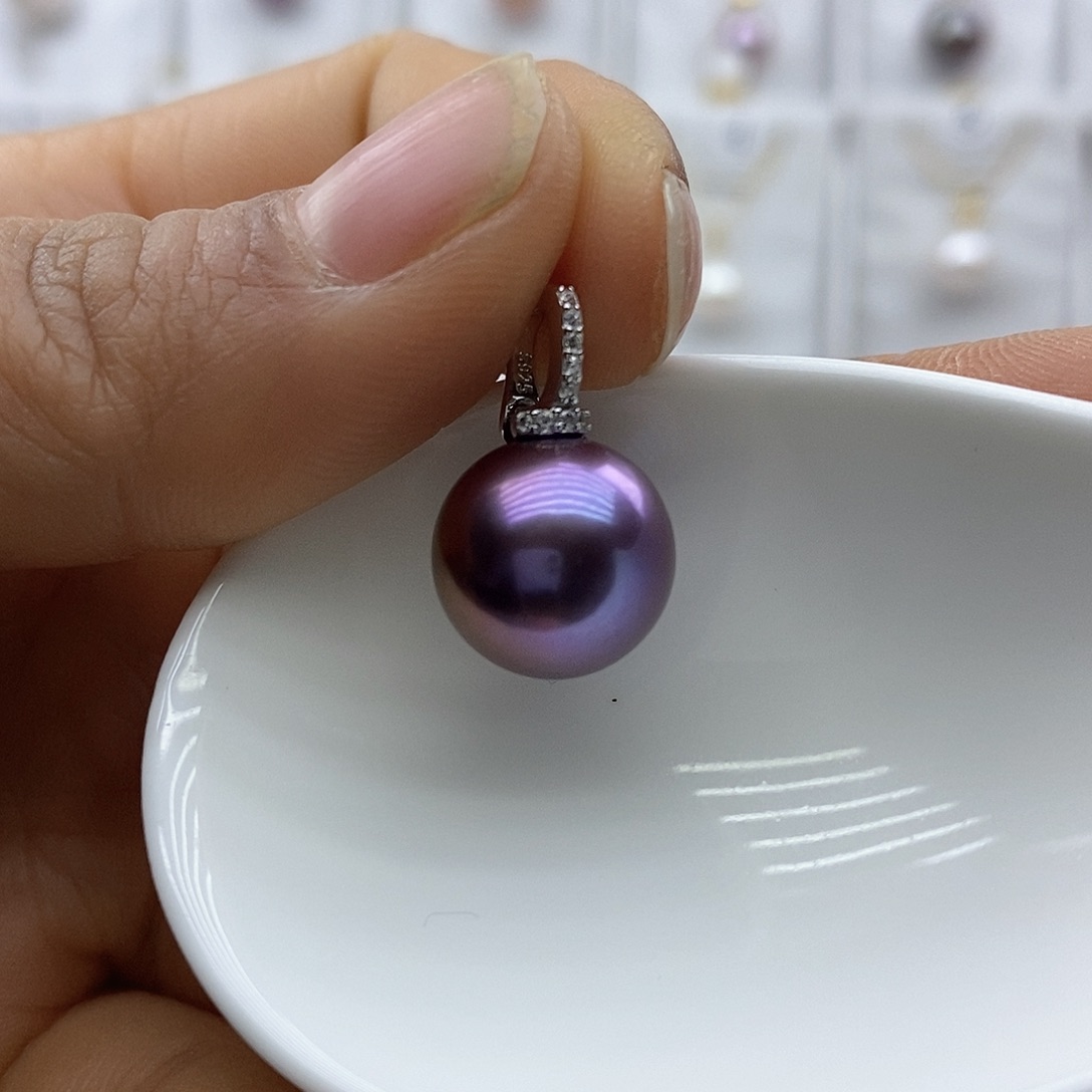 淡水珍珠吊坠(赠链)银S925镶嵌