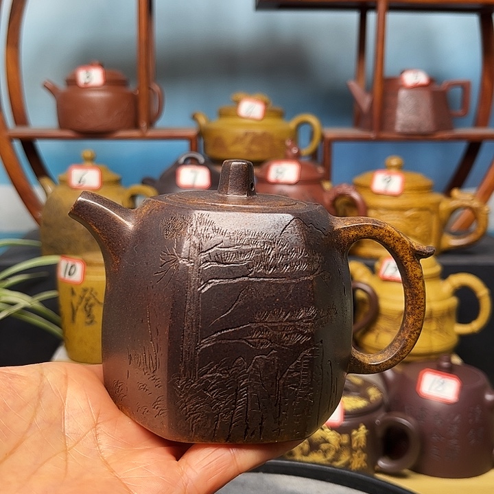 熙***哥茶壶紫砂微瑕不带证书礼盒260cc