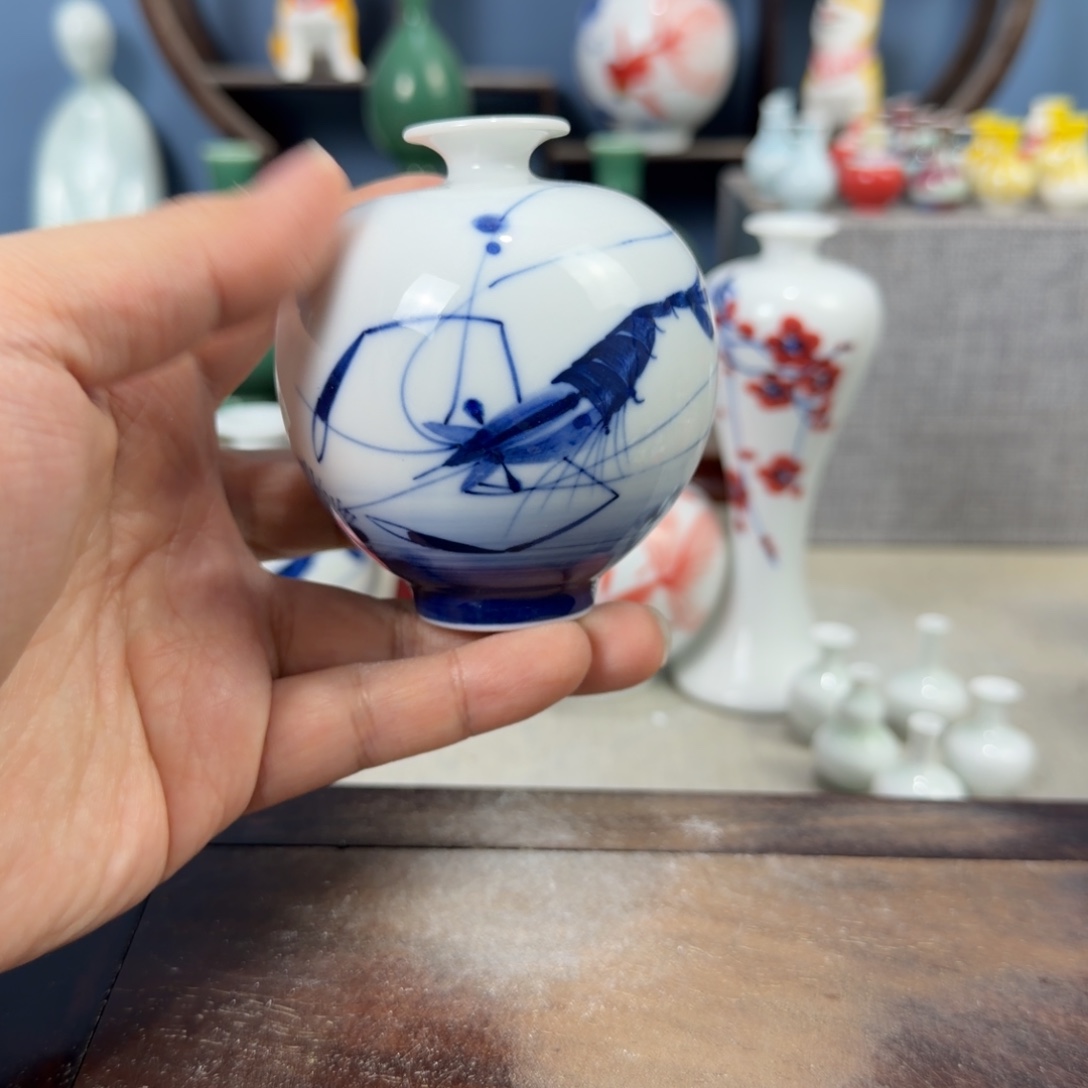 陶瓷手工小花器摆件