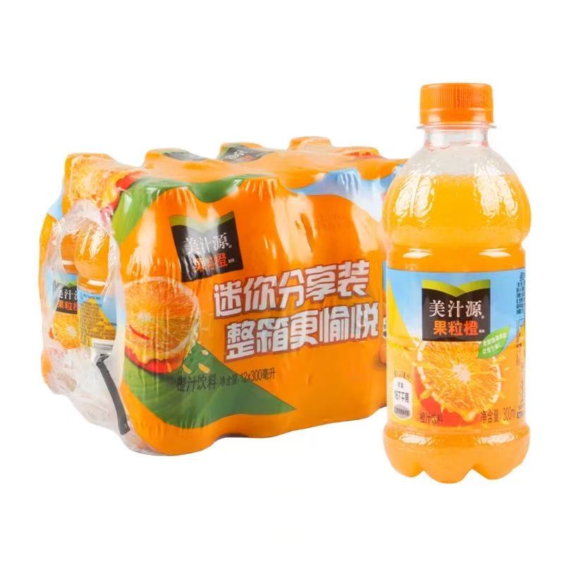 可口可乐果粒橙饮料300ml美汁源果粒橙果汁饮料小瓶装