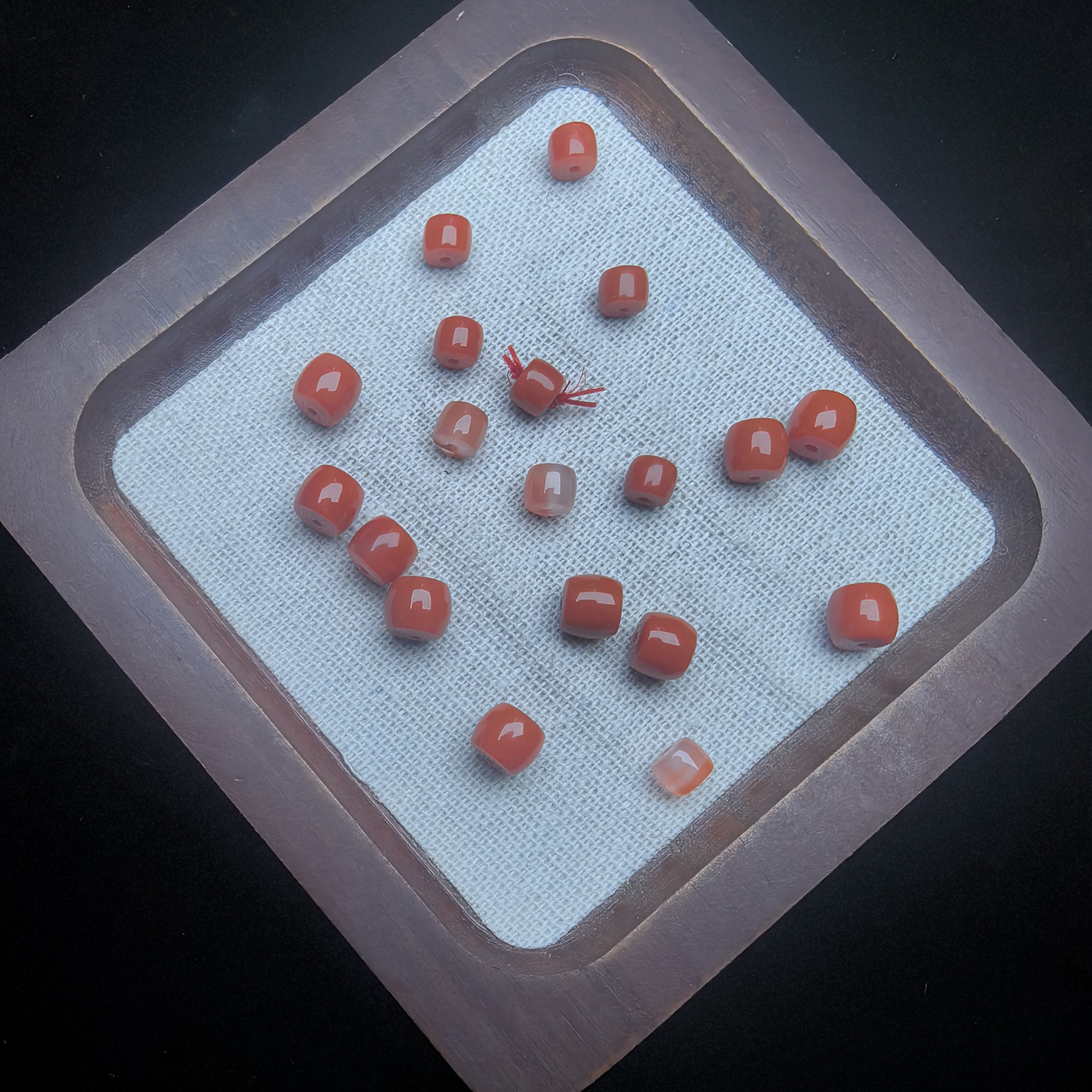 天然南红直切珠多样性随机发一（单颗）