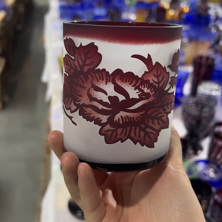 水晶玻璃平底款微瑕一个