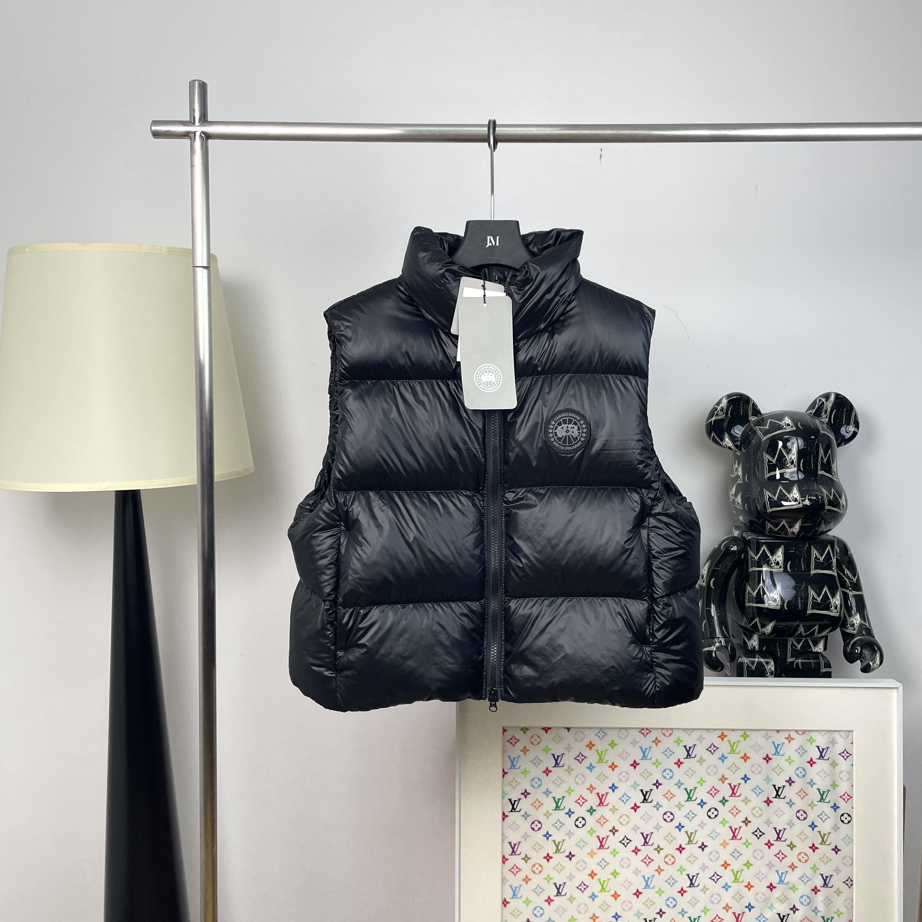 未使用 CANADA GOOSE 4539/纯色高领无袖防风轻量泡芙羽绒马甲