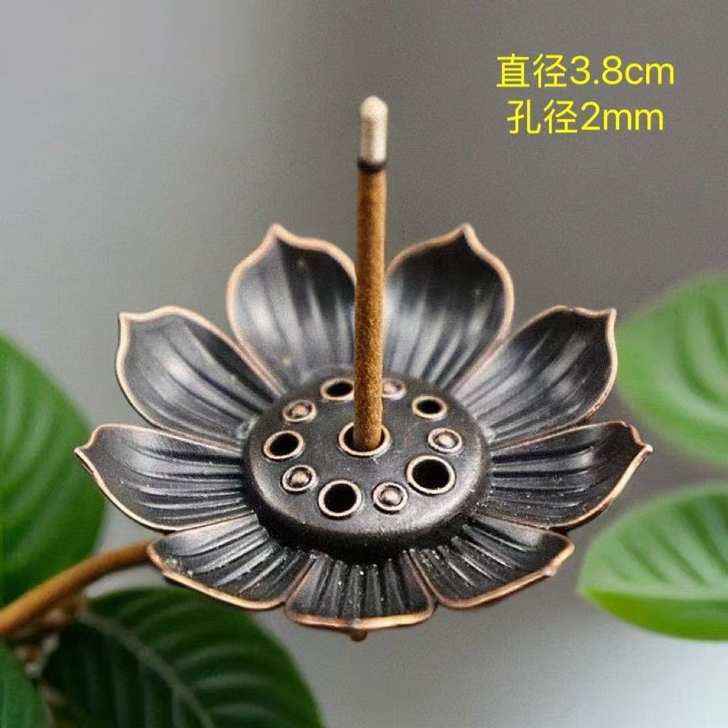 【莲花香插】】】香插家用室线香盘九孔莲花炉香座香托