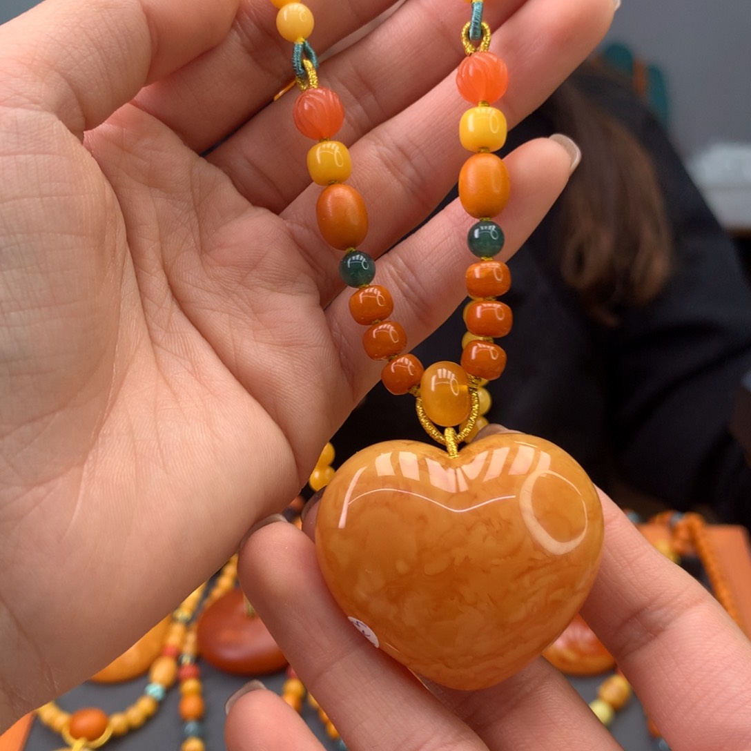 蜜蜡颈饰未镶嵌天然