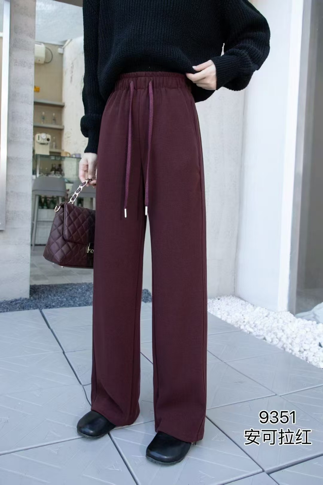 时尚女裤糯米裤直筒裤9351