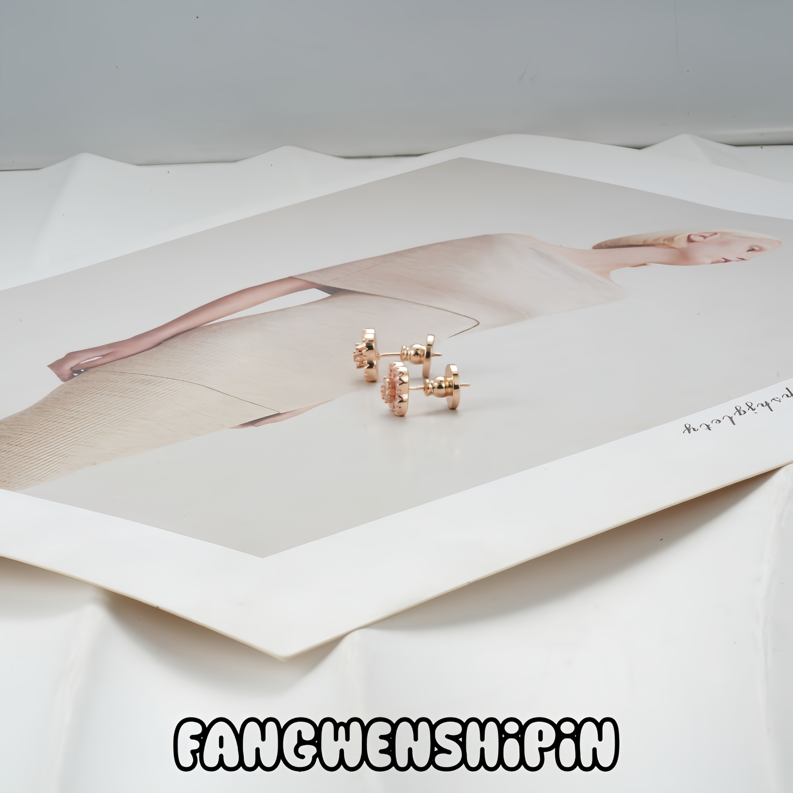 铜合金锆石耳饰 【镀K金】【925银针】耳环5121