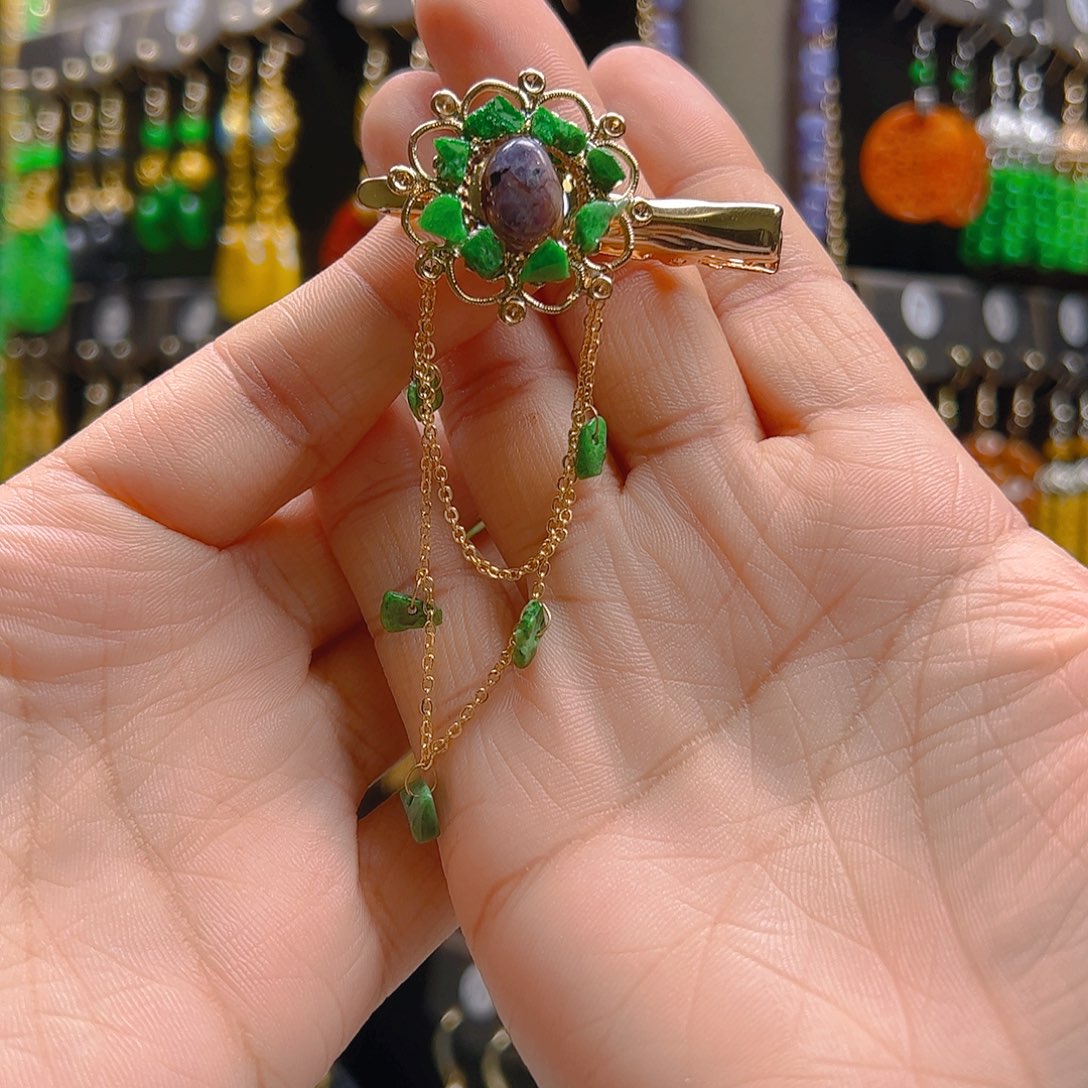 翡翠合金耳坠翡翠