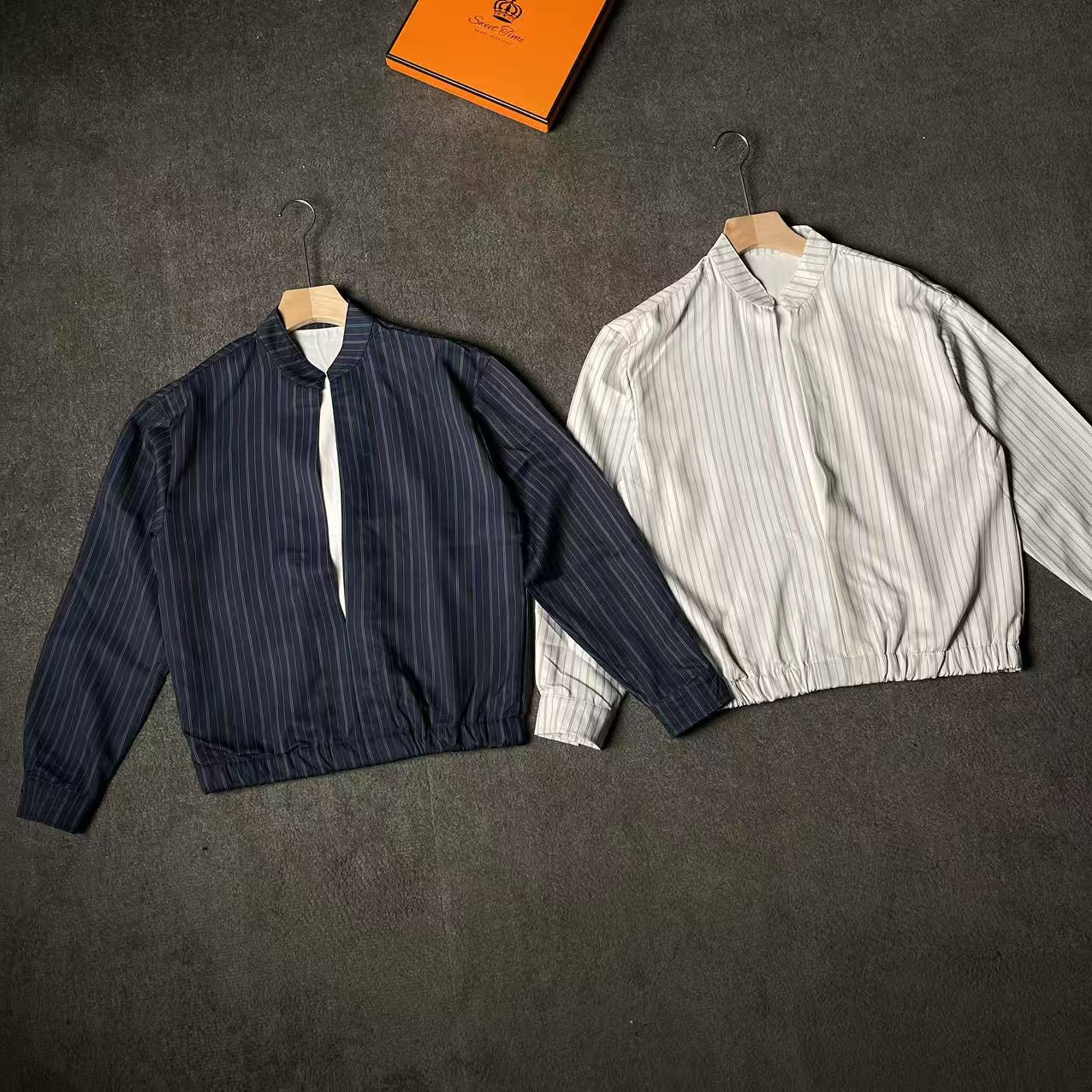 【假两件】高支精混纺叠穿衬衫垂感免烫四季可穿休闲小众衬衣