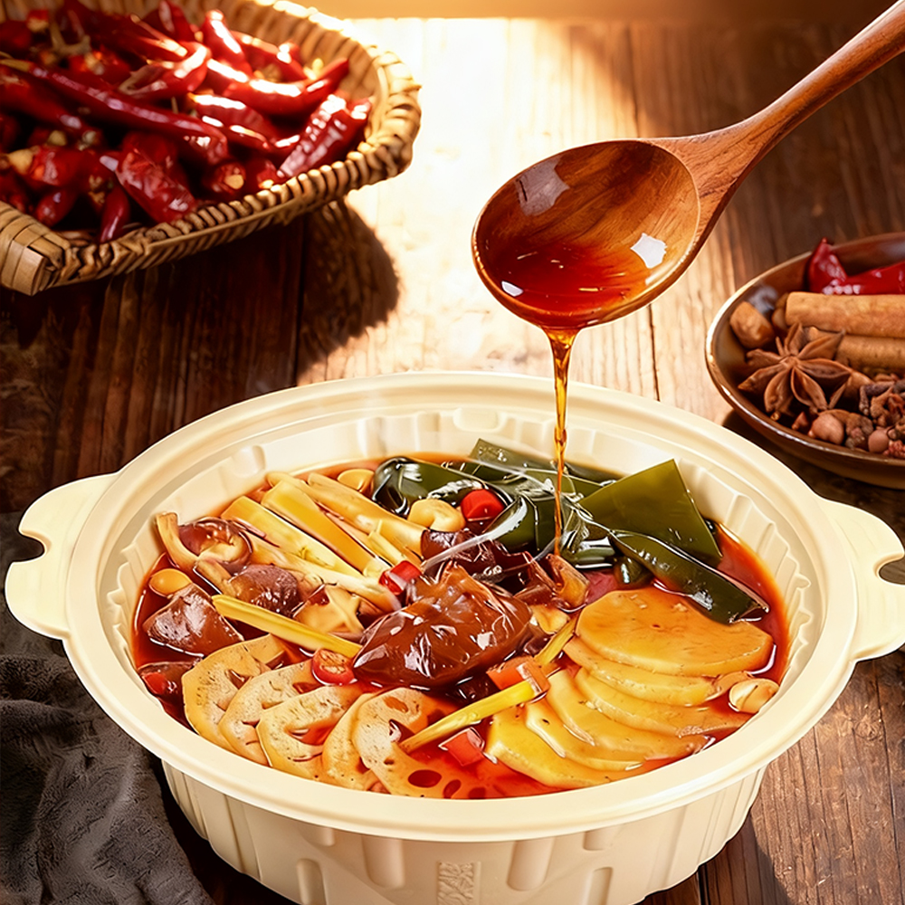 老成都经典曹氏鸭脖口味自热小火锅鲜蔬组合香辣开胃方便速食