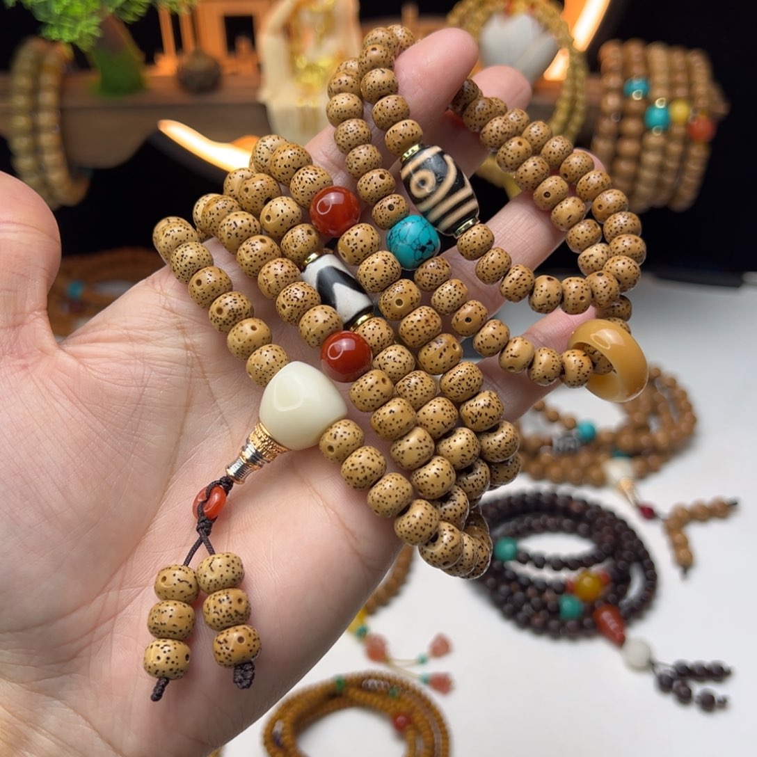 活***？星月菩提吊坠星月菩提老陈籽两串