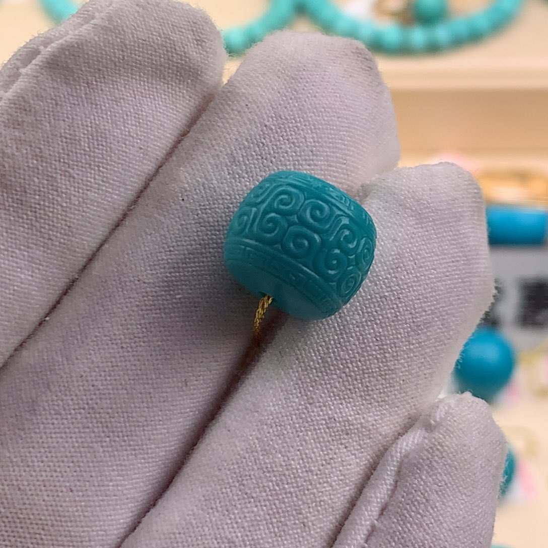 绿松石珠宝奇石未镶嵌12.5×10.7