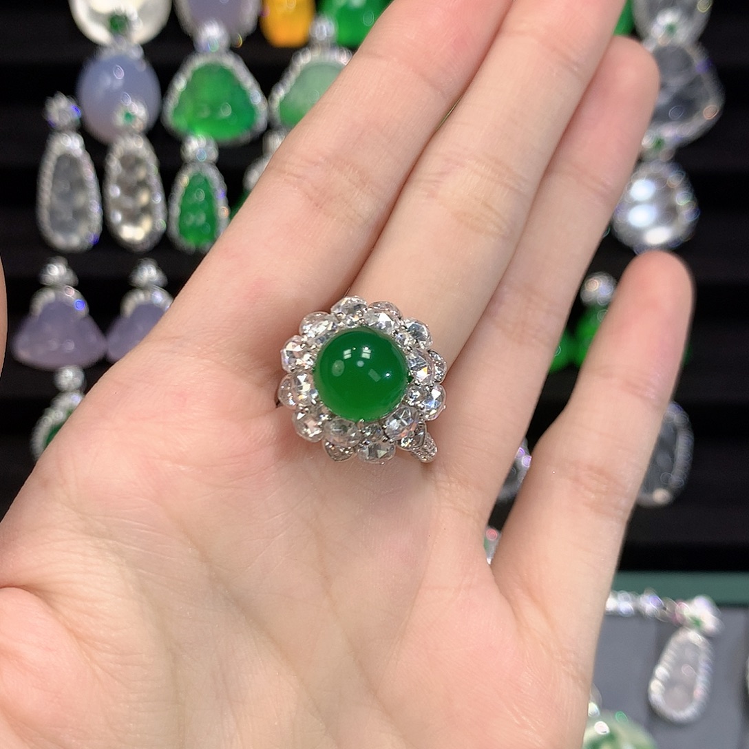 喵***品玛瑙/玉髓银S925镶嵌戒指