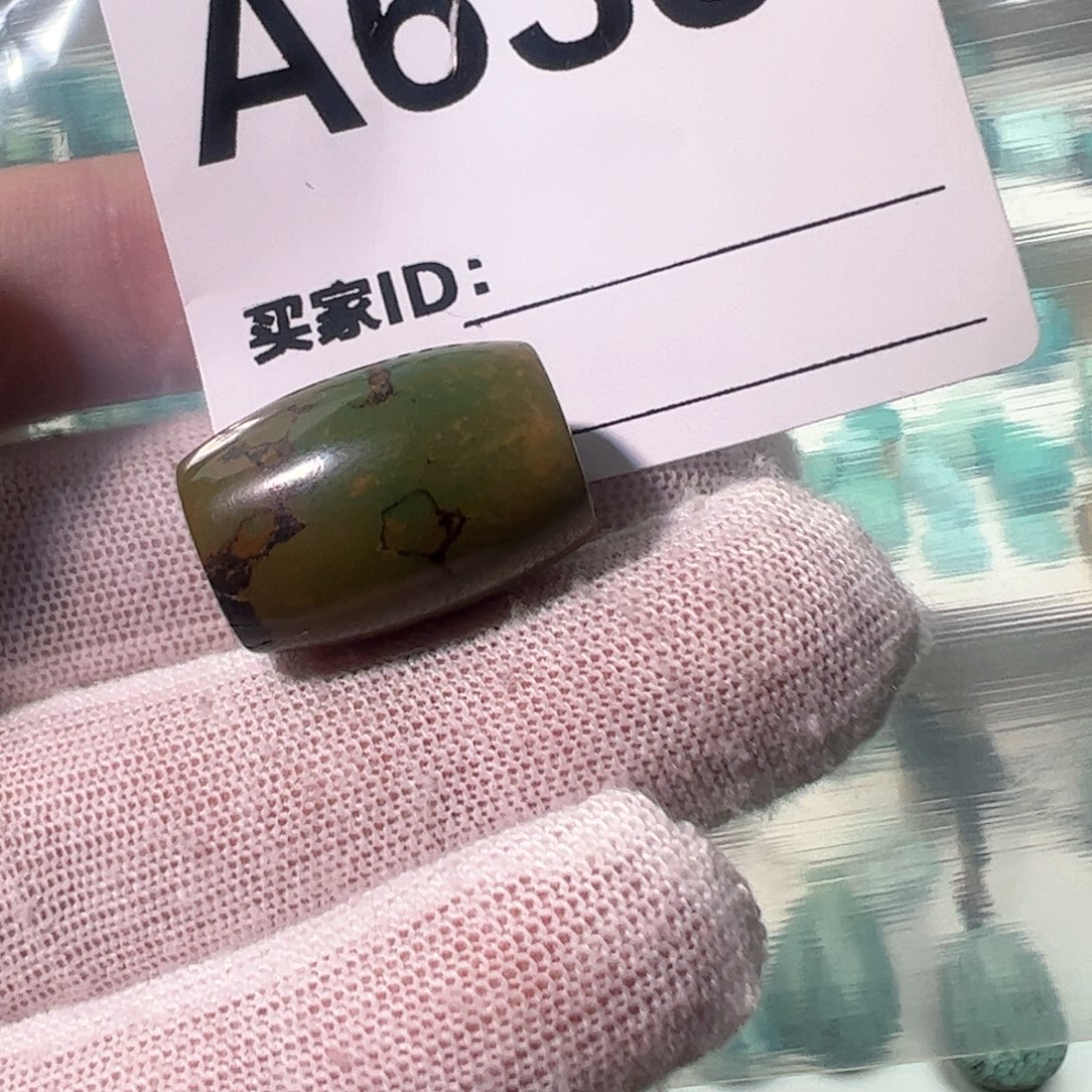 绿松石14.7桶珠未镶嵌