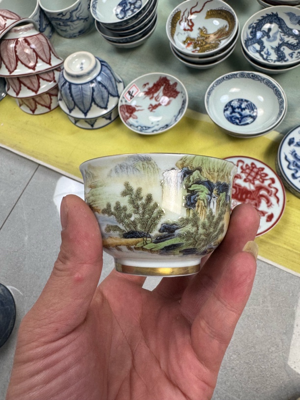 景德镇富春山居图主人杯微瑕