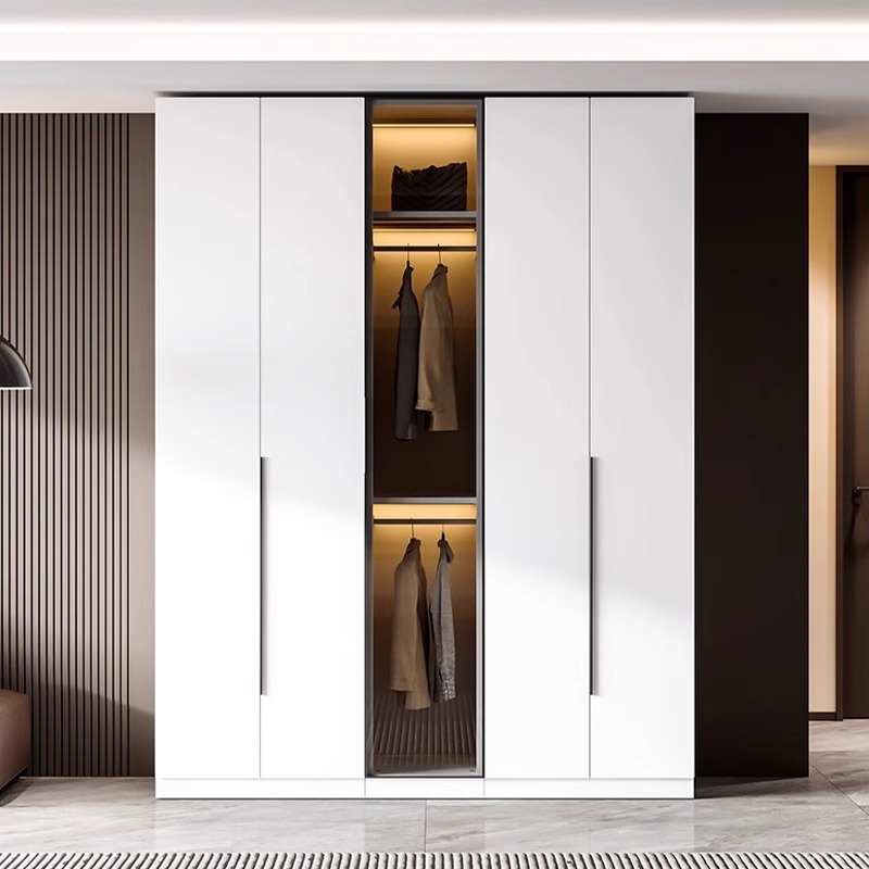 钢制家用无甲醛衣柜卧室一门到顶金属衣橱现代简约带抽屉储物柜子