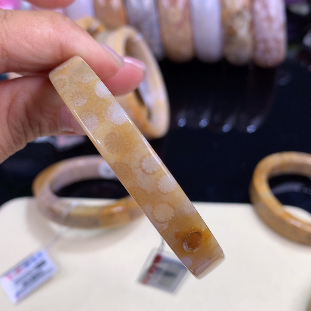 硅化珊瑚（珊瑚玉）未镶嵌吊坠(赠链)10号果冻54.7圈口