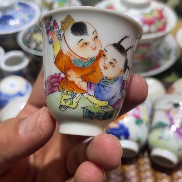 纯手绘精品盖碗杯