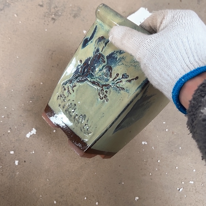 紫砂花盆花藤花盆的