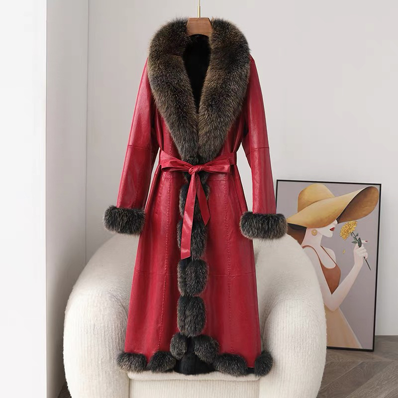 女长款冬季毛领内胆高端大气时尚保暖皮草外套
